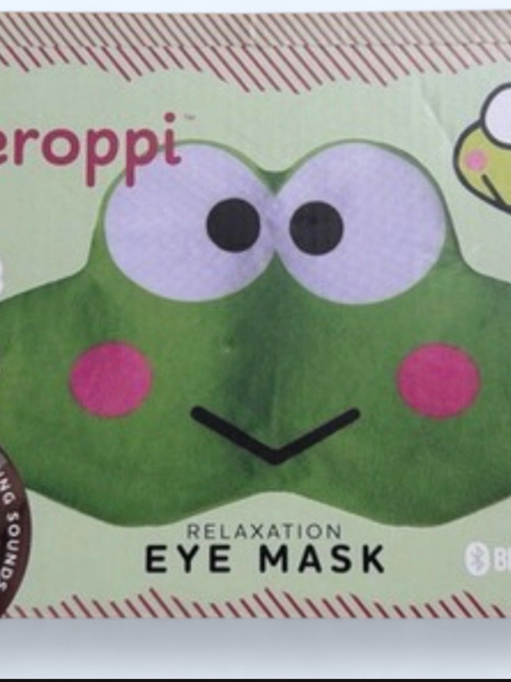 Sanrio Keroppi Green and Pink Relaxation Eye Mask